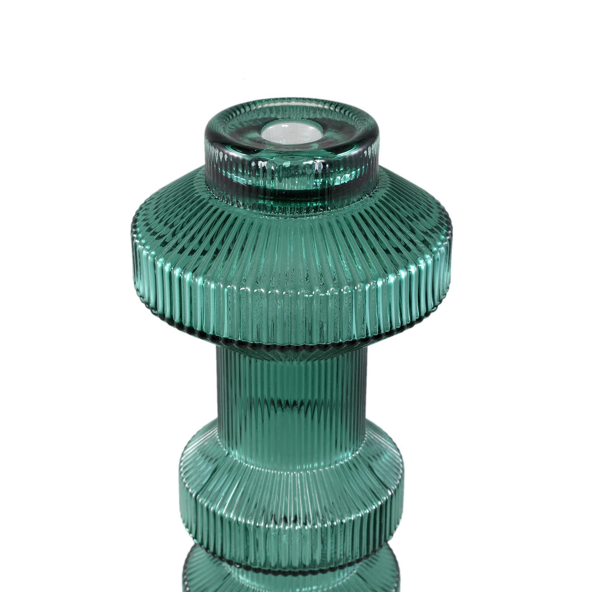 KERZENHALTER Galinda Grün 13/13/60cm - Grün, Glas (13/60/13cm) - PTMD Collection