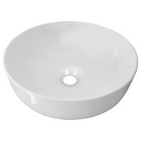 AUFSATZWASCHBECKEN - Weiß - Weiß, Naturmaterialen (42/14/42cm) - home24