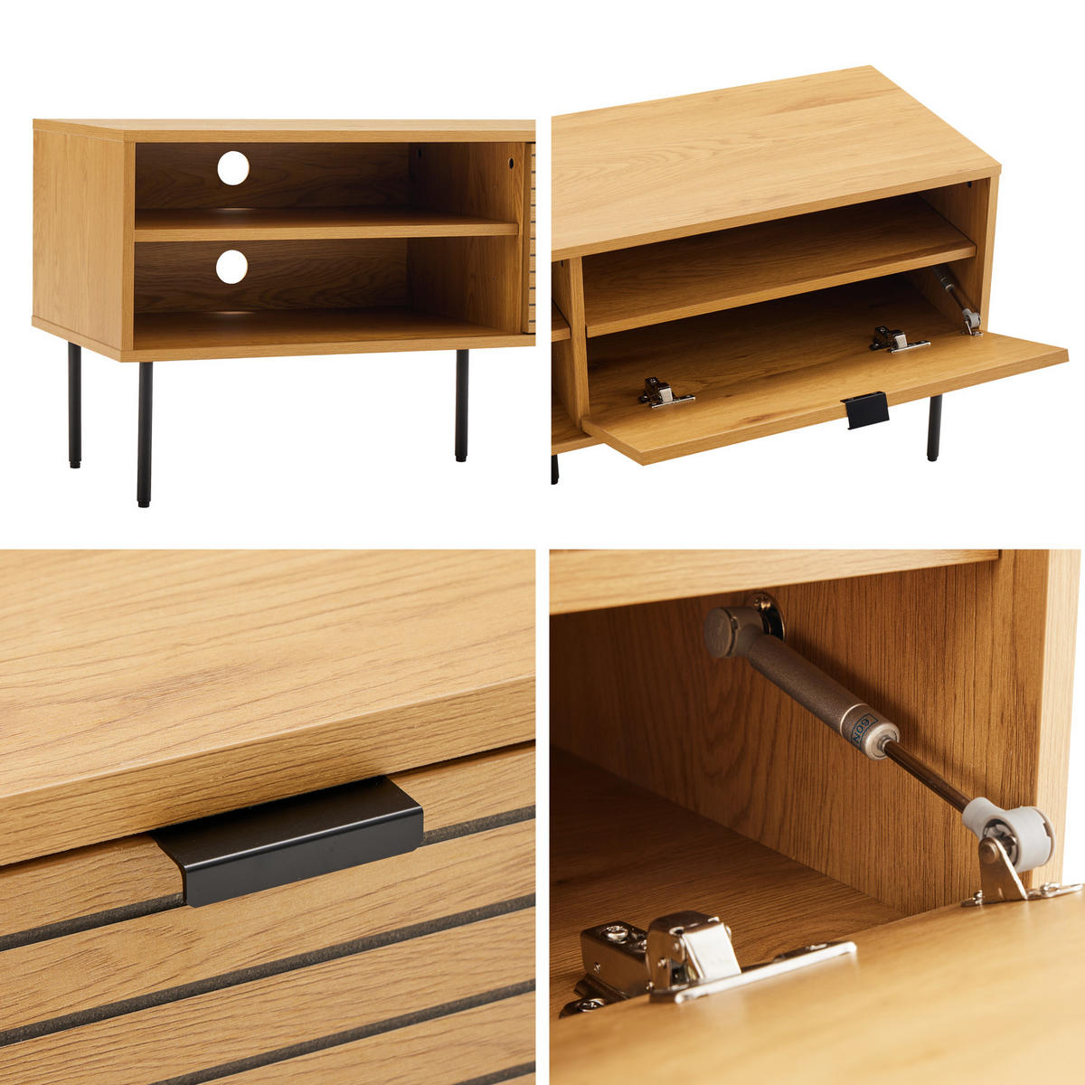 TV-MÖBEL Stinna 120/40/50 cm - Braun, Holzwerkstoff (40/50/120cm) - Happy Garden