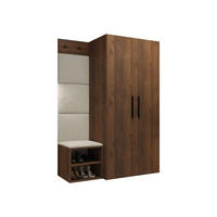 GARDEROBEN-SET Medi IV - Beige/Nussbaumfarben, Holzwerkstoff/Kunststoff (80/191/50cm) - MIRJAN24