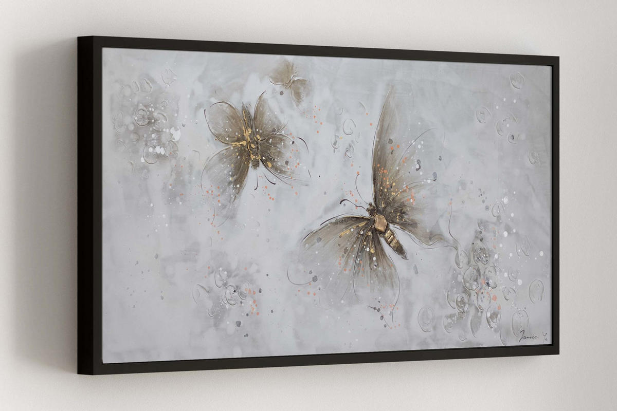 RUČNE MAĽOVANÝ AKRYLOVÝ OBRAZ 120/60 cm, hnedý, zvierací motív - hnedá, drevo/textil (120/60cm) - KUNSTLOFT