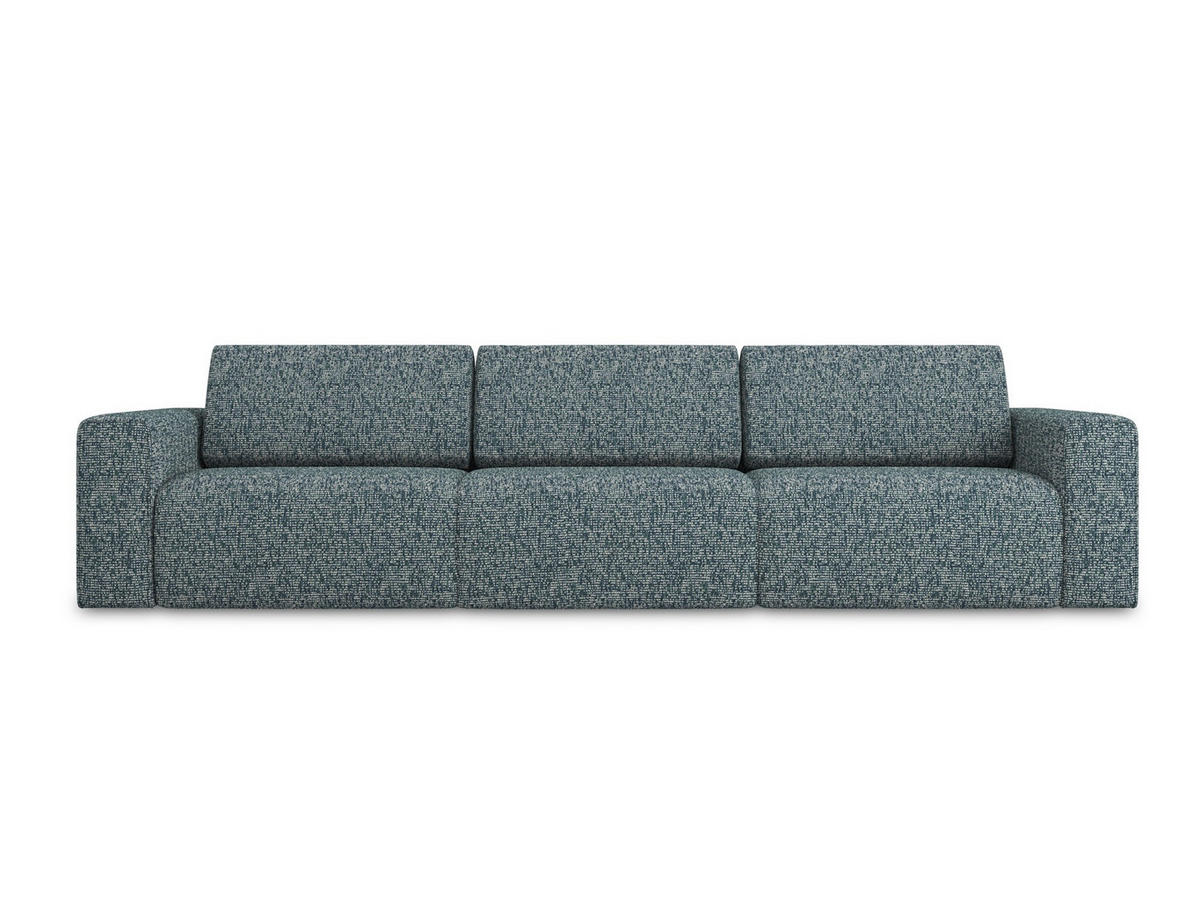 4-SITZER-SOFA Strukturstoff Stoff Blau - Blau/Blaugrau, Kunststoff/Textil (314/80/103cm) - Makamii