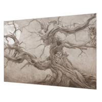 FOTOTAPETE 312x219 cm - Nachtvögel - Beige, Textil (312/219cm) - Wallfluent