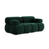 2-SITZER-SOFA Samt Stoff Grün - Blau/Dunkelgrün, Kunststoff/Textil (190/70/96cm) - Makamii