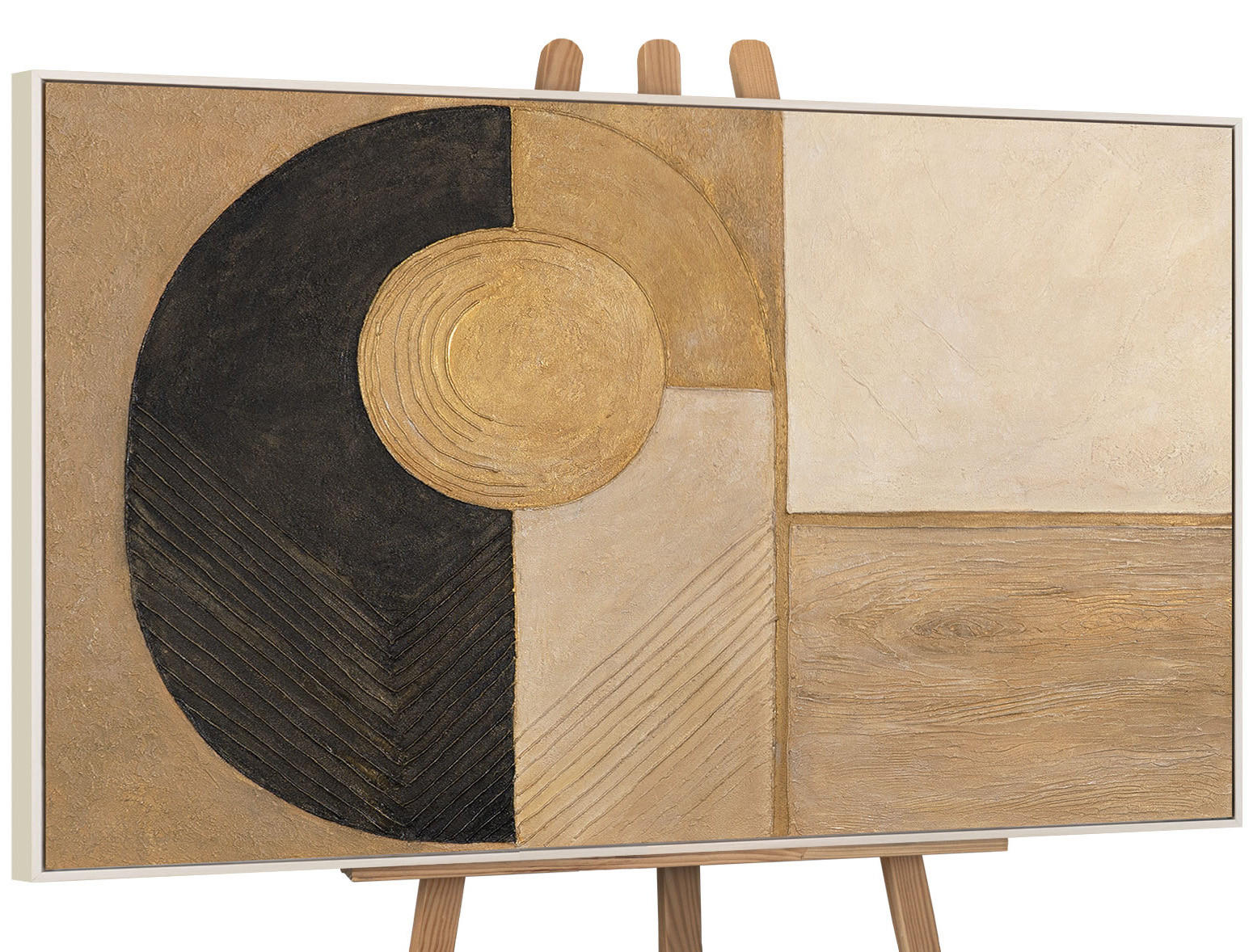 YS-art gallery Gemälde Beige 120x80 cm