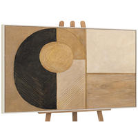 GEMÄLDE Form und Textur Schattenfugenrahmen Beige 120x80 cm - Beige, Holz (120/80cm) - YS-art gallery