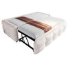 POLSTERBETT 90/190 cm beige aus Samt mit Ausziehfunktion - Beige, Textil (90/190cm) - OKWISH