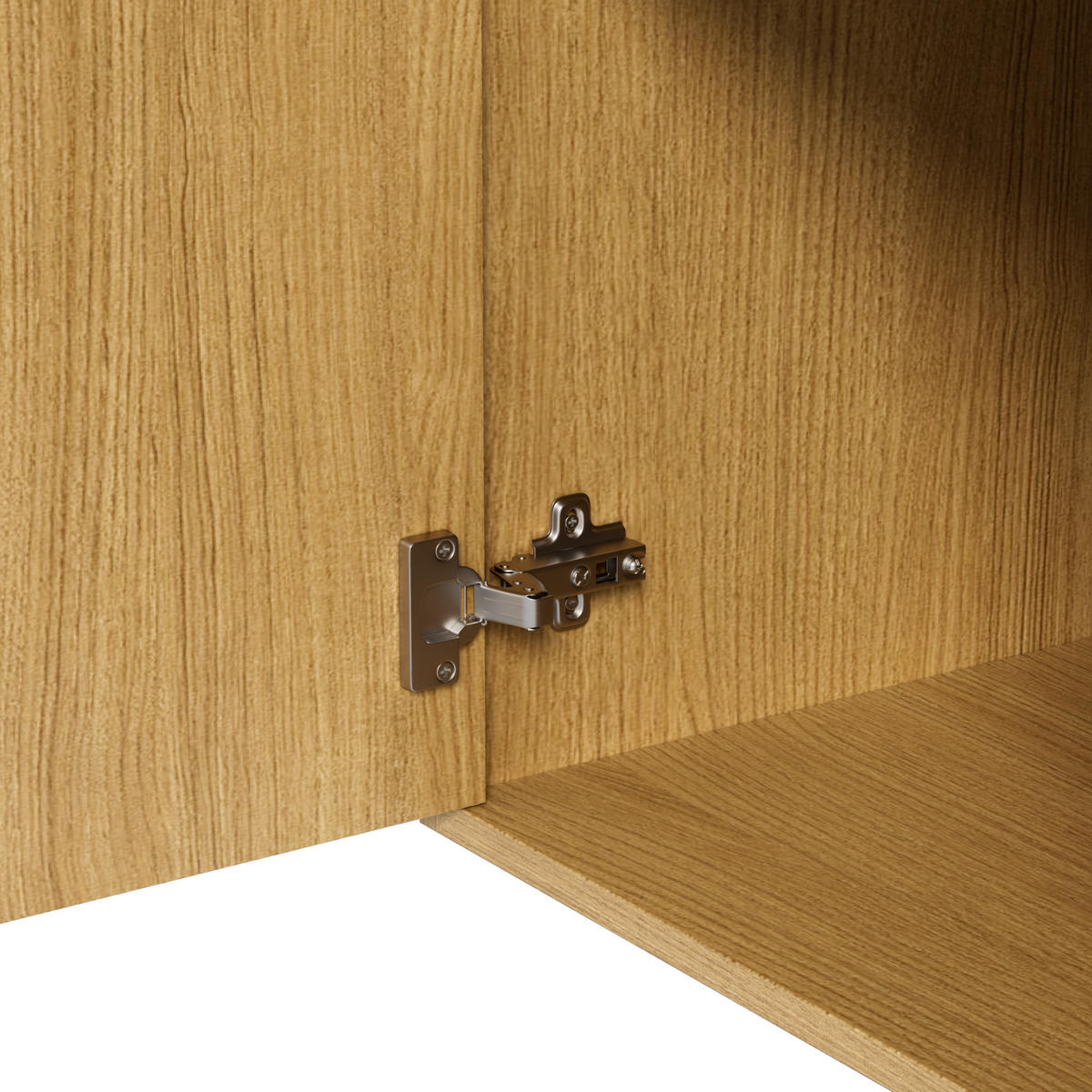 GARDEROBE 105 cm Spiegel Haken Stauraum - Naturfarben, Holzwerkstoff (105/180/38cm) - LEBENLANG