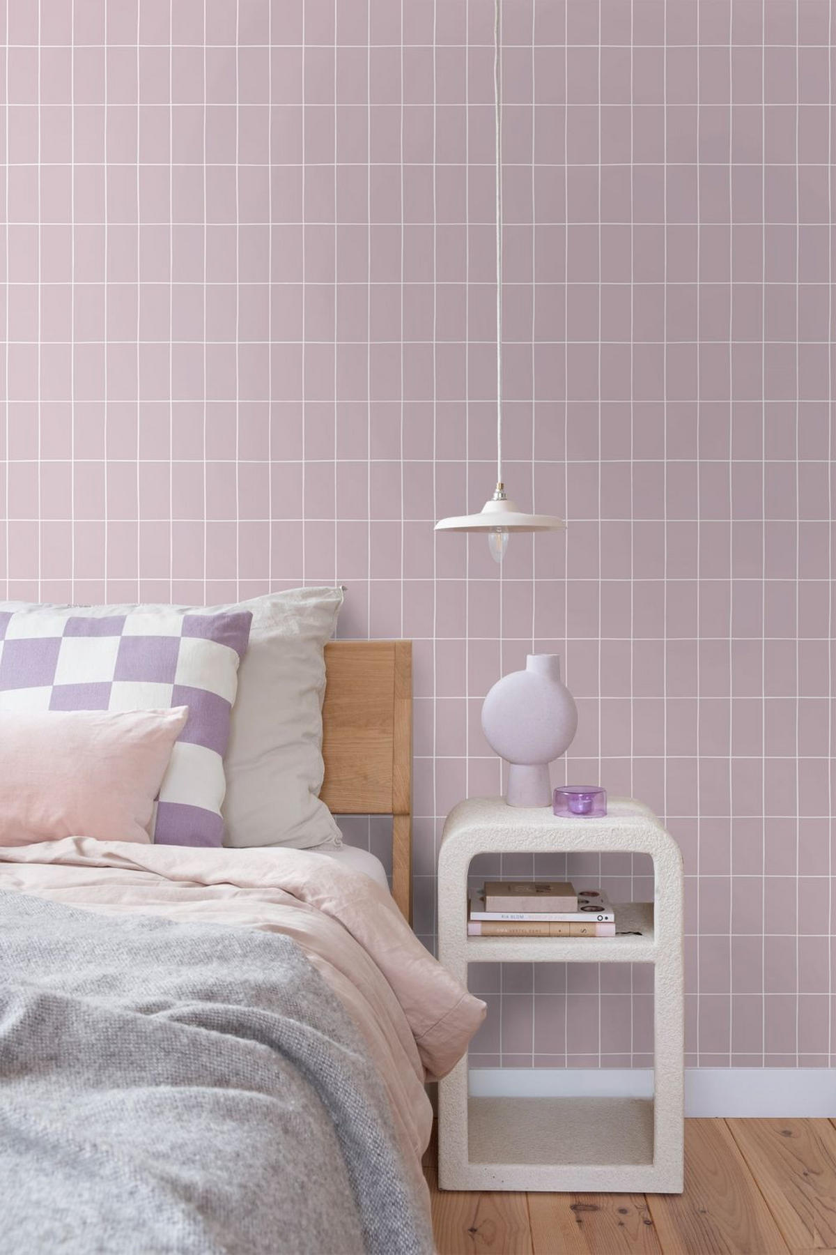 TAPETE kleine Fliesen 50 x 900 cm - Lila, Papier (50/900cm) - ESTAhome