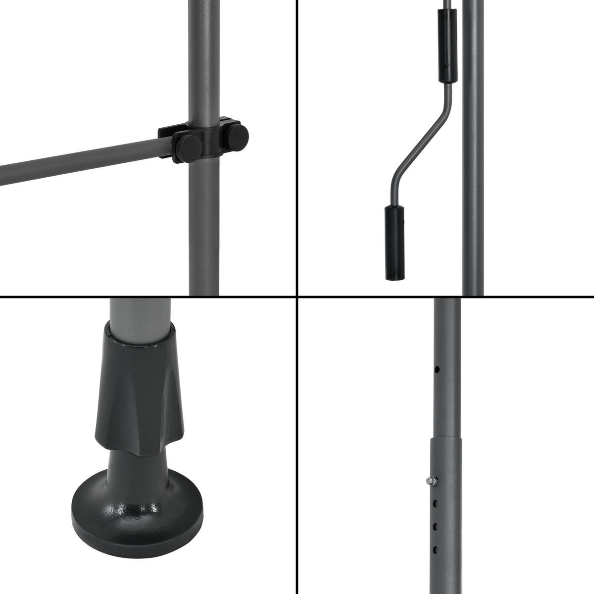 KLEMMMARKISE Stem - Dunkelgrau, Textil/Metall (250/309/120cm) - pro.tec