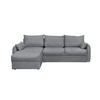 ECKSOFA 3-sitzer mit schlaffunktion - naomi 260/175/90 cm - Grau, Textil (175/90/260cm) - Calicosy