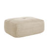 HOCKER OTTOMAN in Premium-Cord Montagefrei & Rutschfest - Beige, Textil (92.5/44/75cm) - Urban Meuble