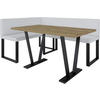 ECKBANKGRUPPE Alina - Kunstleder - 142 x 196 cm - Links - Weiß - Weiß, Leder/Metall (196/87/142cm) - AN-Moebel 4u