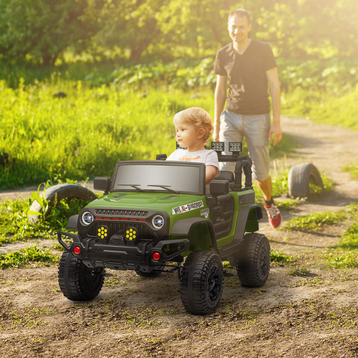 BUGGY DE-13042 2,4G Fernbedienung Grün - Grün, Kunststoff (100/63/65cm) - ComfortXL