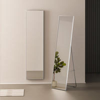 STANDSPIEGEL Wandmontage oder Freistehend Chromer Metallrahmen 160/40 cm - Silberfarben, Glas/Metall (40/160/160cm) - EMKE