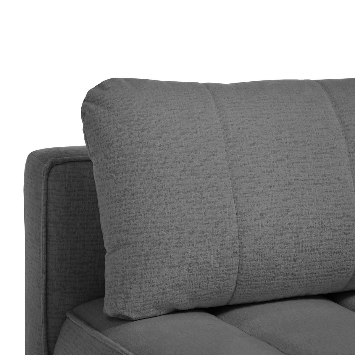 SCHLAFOSOFA Doris mit Schlaffunktion und Bettkasten, DL-System, Dunkelgrau - Dunkelgrau, Textil (210/88/100cm) - Beautysofa