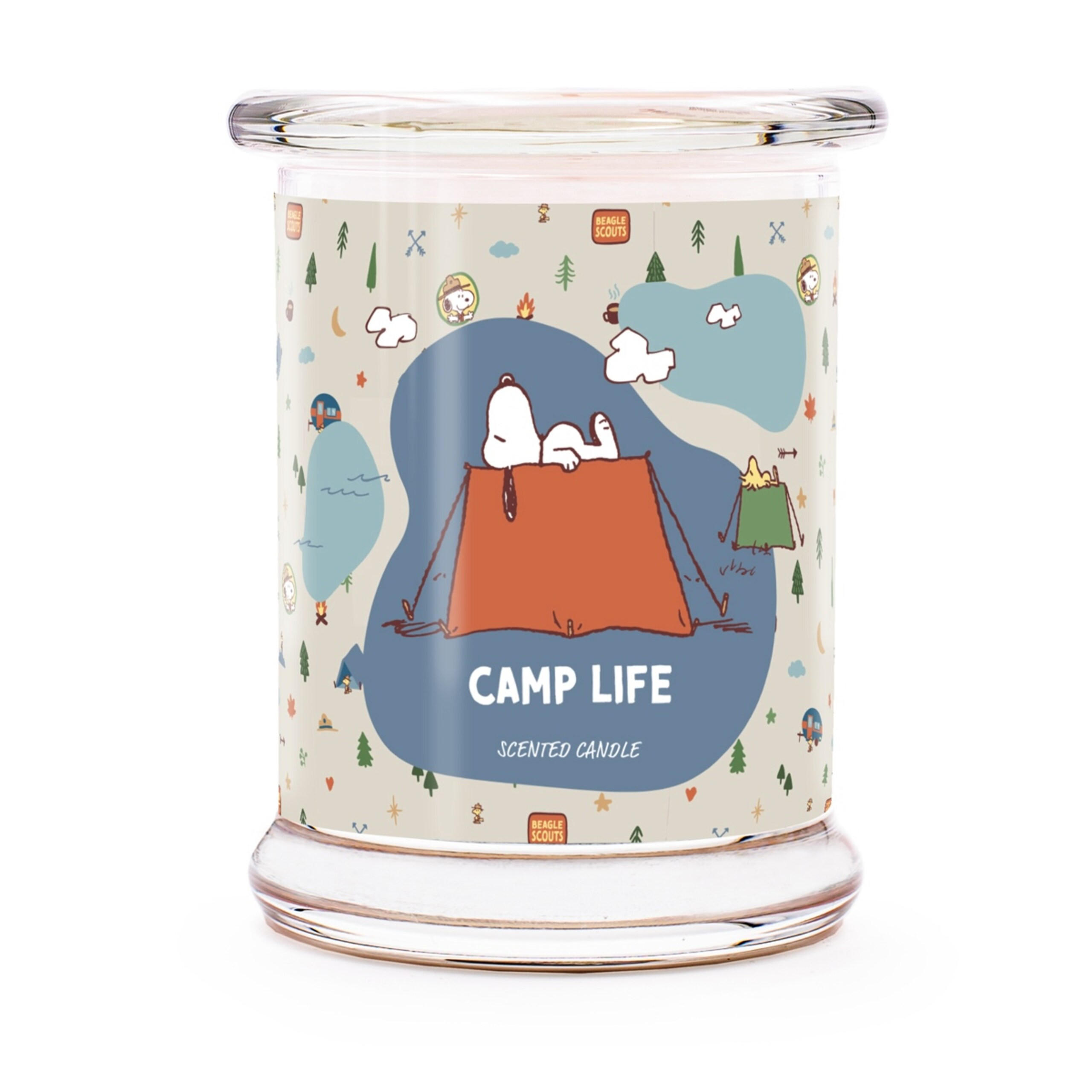 VONNÁ SVÍČKA Vícebarevná Camp Life ve skle 250 g