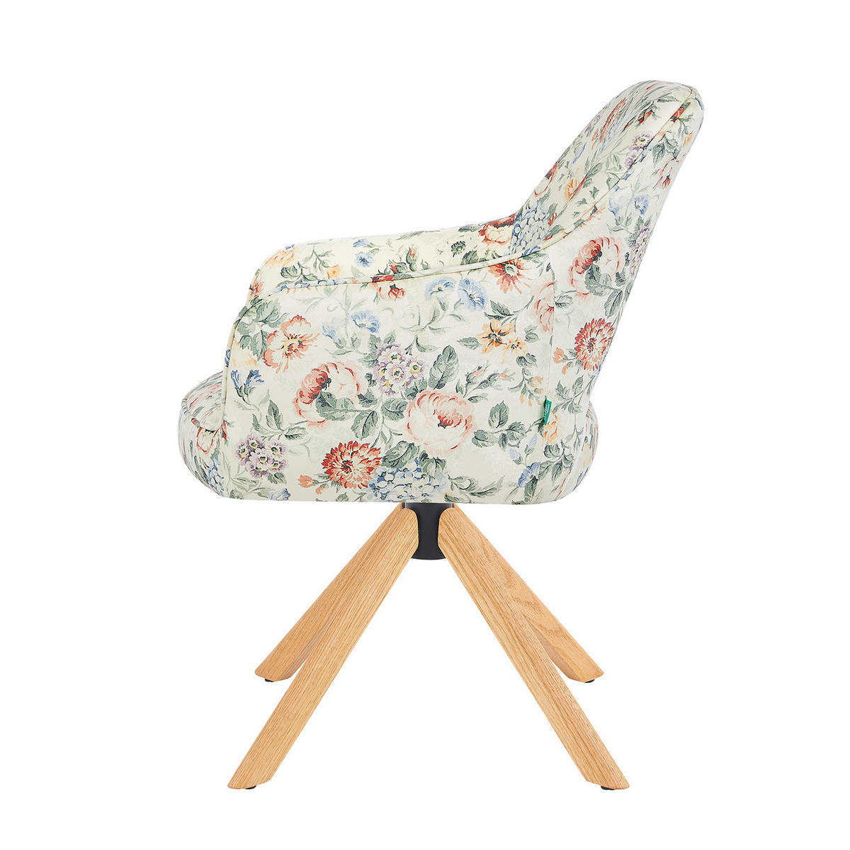 DREHSTUHL Mika-Lara 2er-Set - Honigeiche/Multicolor, Eichenholz/Holz (60/87/65cm) - DUBI Möbel