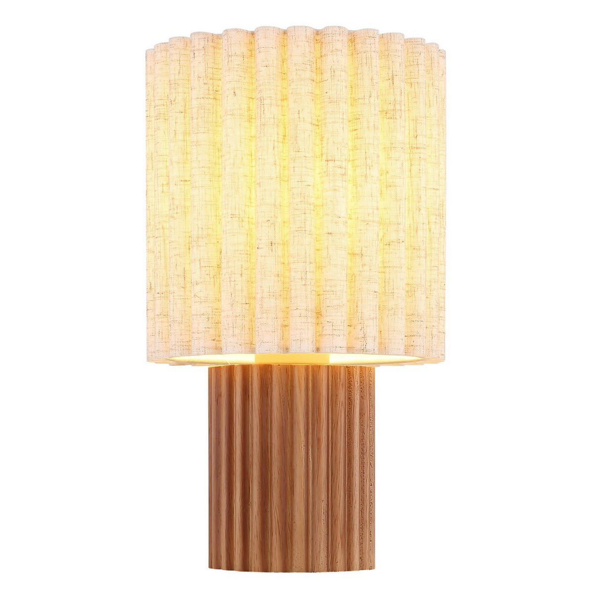 NACHTTISCHLAMPE JANNIE Holz Braun Retro - Braun, Holz (18/18/30cm) - Globo Lighting