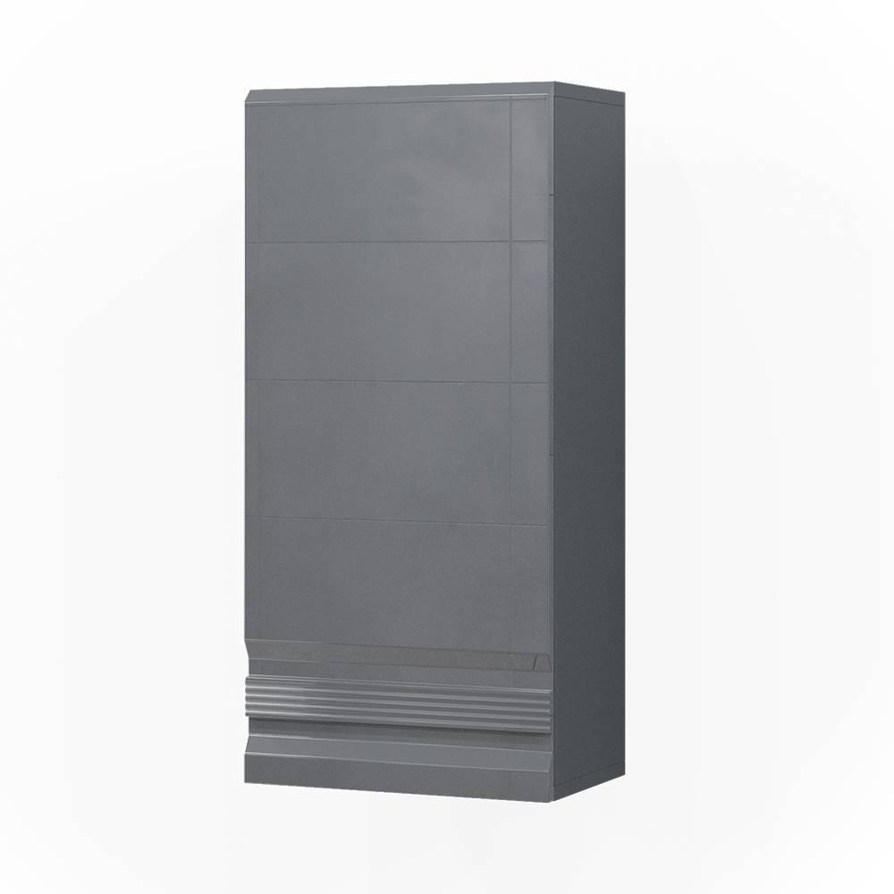 BADSCHRANK Fredd Anthrazit 77 x 36.4 cm - Schwarz Hochglanz/Anthrazit, Holzwerkstoff (77/36.4/23.5cm) - Vicco