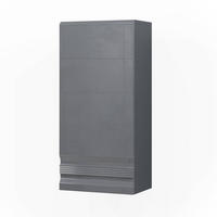 BADSCHRANK Fredd Anthrazit 77 x 36.4 cm - Schwarz Hochglanz/Anthrazit, Holzwerkstoff (36.4/77/23.5cm) - Vicco