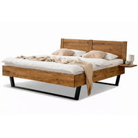 MASSIVHOLZBETT Premium 605 - wildeiche-rustikal - Braun, Holz (180/210cm) - BED BOX