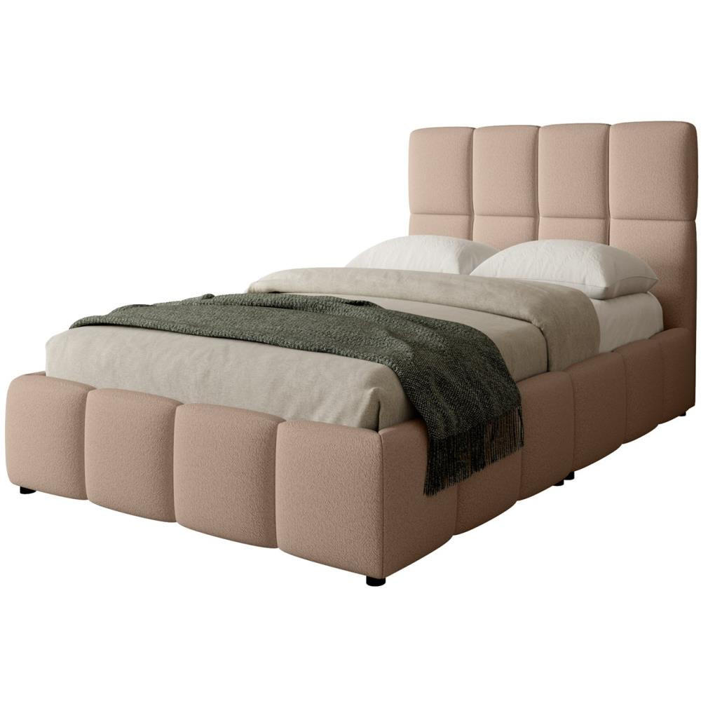 POLSTERBETT Nostro mit Bettkasten 140x200 cm hellbraun - Hellbraun/Schwarz, Textil (140/200cm) - Beautysofa
