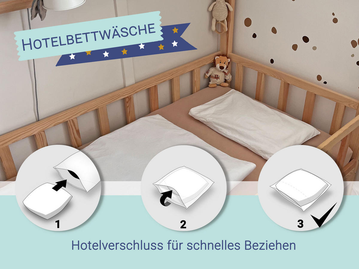BETTWÄSCHE, 40x60 + 100x135 cm, 100% Baumwolle, Weiß - Weiß, Textil (100/135cm) - Zollner