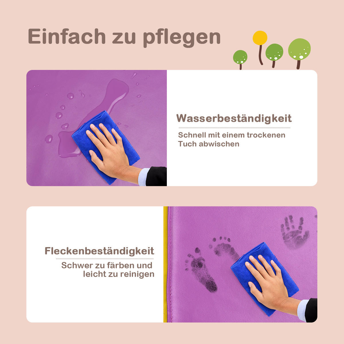 PĚNOVÝ BLOK barevný (5dílný) - různobarevná, kůže (40/20.5/40cm) - COSTWAY