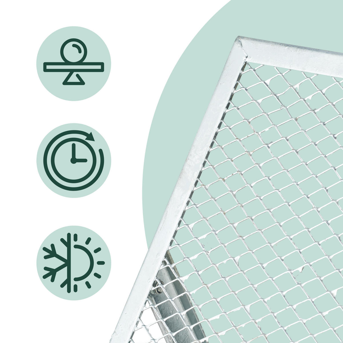 DURCHWURFSIEB - Silberfarben, Metall (60/85/80cm) - Relaxdays