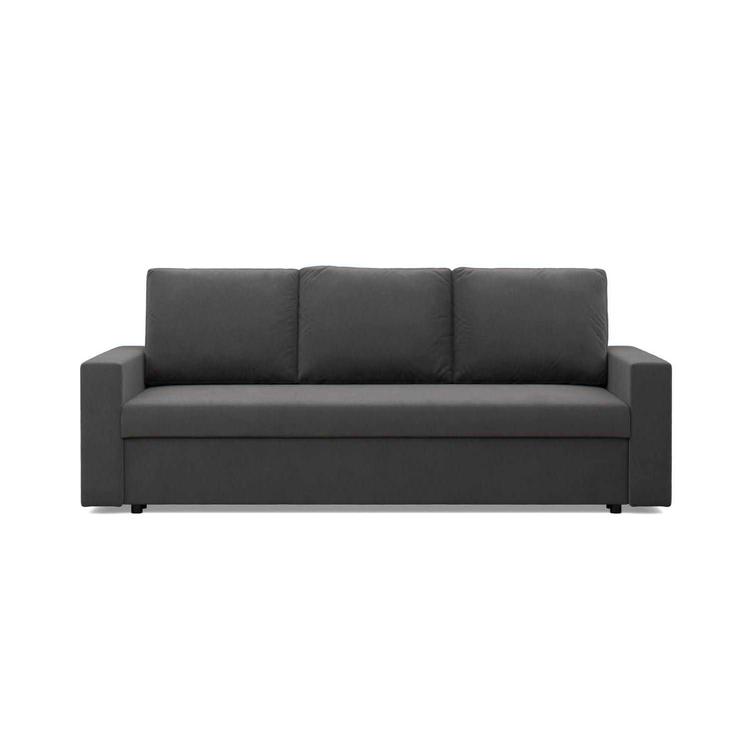 SOFA 3-SITZER MIT SCHLAFFUNKTION NEO, Grau - Grau, Textil (220/85/92cm) - Mebligo