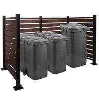 MÜLLTONNEN-ZAUN Alu 130x206x110cm Braun - Braun, Metall (206/130/110cm) - PROREGAL
