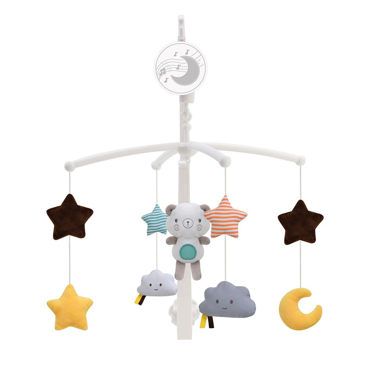 MUSIKMOBILE Dreamy grau Aufzugsmechanismus, Schlaflieder, Plüschtiere, ab Geburt, 360° drehbar - Grau, Kunststoff (28/35/50cm) - Cangaroo