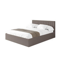 POLSTERBETT mit Bettkasten und Lattenrost, Boxbett ohne Matratze - PARI 180x200 Braun - Braun, Holzwerkstoff/Textil (180/200cm) - ALTDECOR