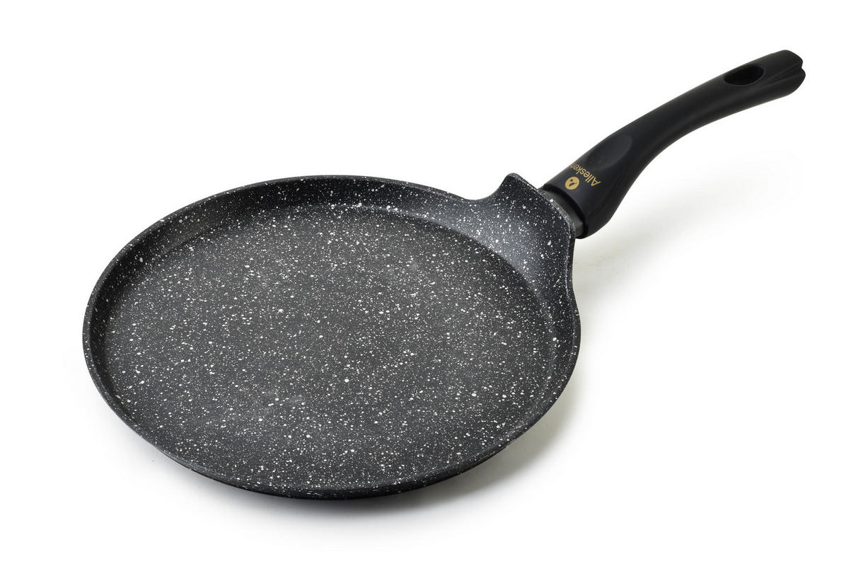 CRÊPESPFANNE Parsley Schwarz 26/46.5/1.7 cm Metall - Schwarz, Metall (26cm) - Mondex
