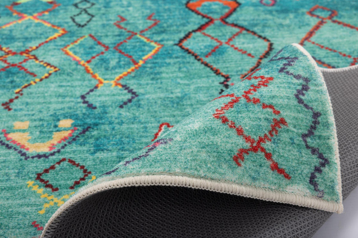 BADTEPPICH Ariella Türkis 60x100 cm - Türkis, Textil (60/100cm) - Gino Falcone