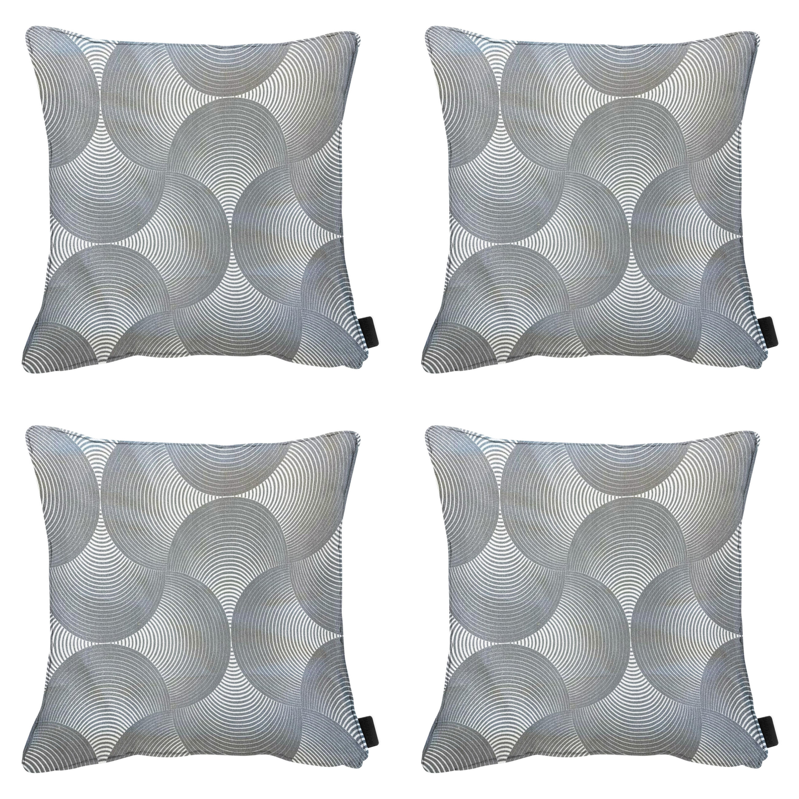 DEKORATIONSKISSEN Napels - Grau - 50/50/10 cm - 4er-Set - Grau, Textil (50/50cm) - Madison