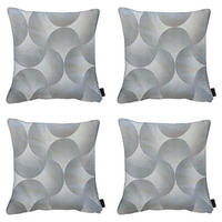 DEKORATIONSKISSEN Napels - Grau - 50/50/10 cm - 4er-Set - Grau, Textil (50/50cm) - Madison