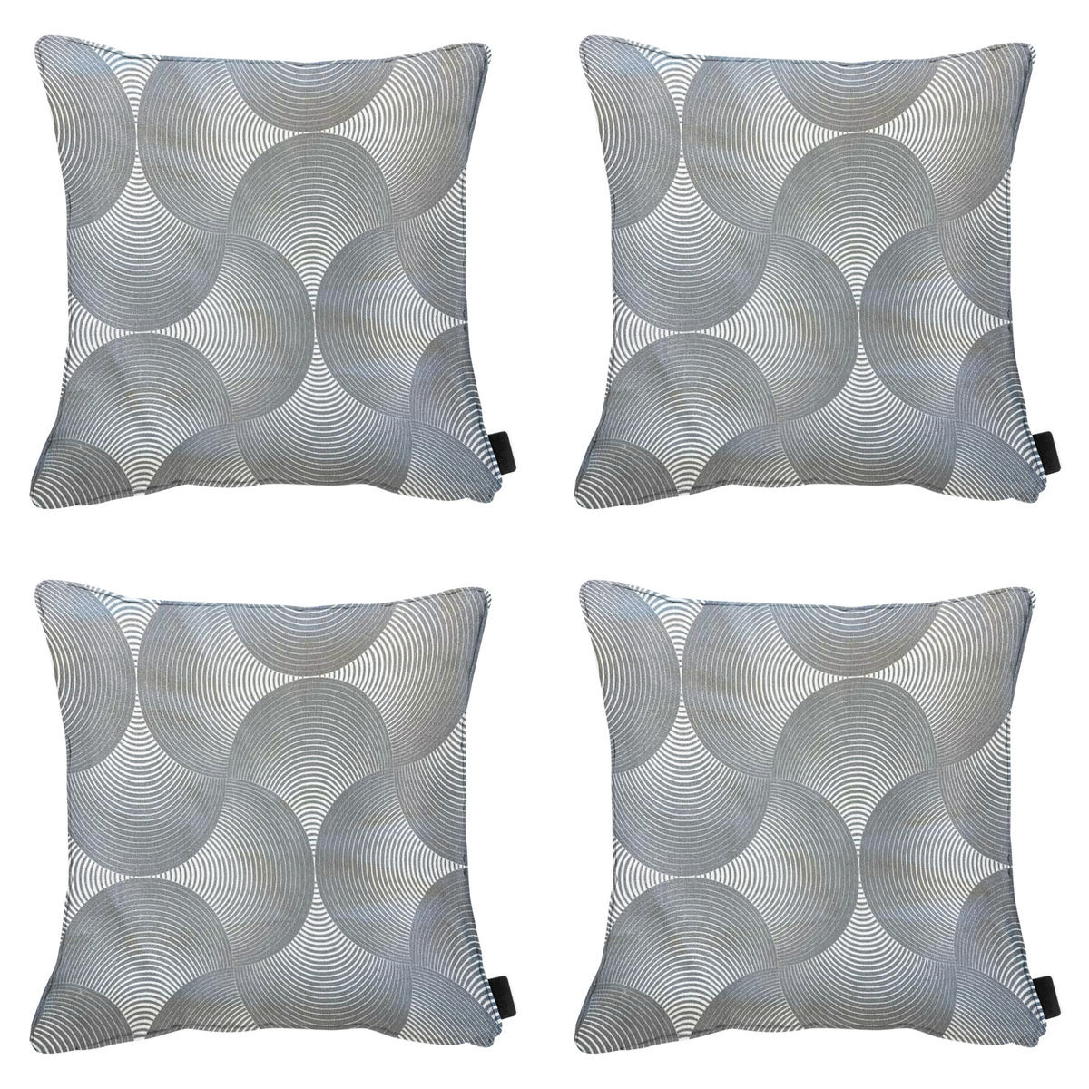 DEKORATIONSKISSEN Napels - Grau - 50/50/10 cm - 4er-Set - Grau, Textil (50/50cm) - Madison