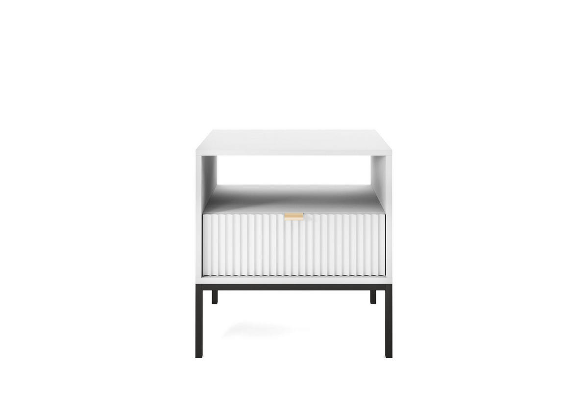 NACHTTISCH WEIß - Weiß, Holzwerkstoff (54/56/39cm) - FURNLUX