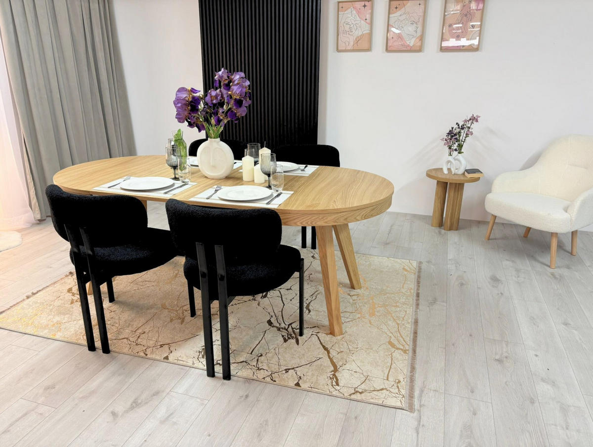 ESSTISCH PICCOLO Ausziehbar 100 - 200 / 100 x 76 cm - Eichefarben, Holz (100/100/76cm) - MASSENO