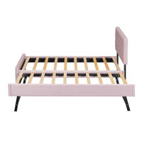 POLSTERBETT mit Lattenrost und Samtbezug Rosa 90x200 cm Textil - Pink, Textil (90/200cm) - SONNENH