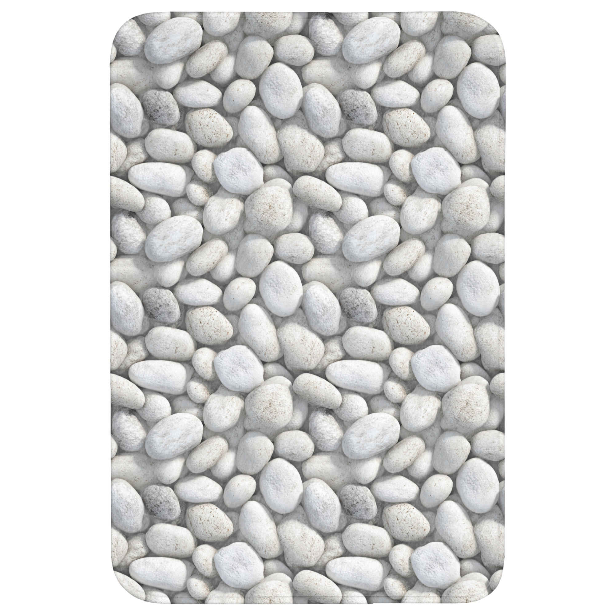 TEPIH ZA KUPAONICU Oblutci 60x90 cm - svijetlo siva, tekstil/plastika (60/90cm) - OnlyWow
