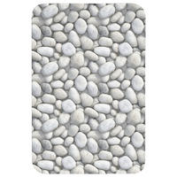 WC PŘEDLOŽKA Kameny - šedé - oválné 60x90 cm - světle šedá, textil/plast (60/1cm) - OnlyWow