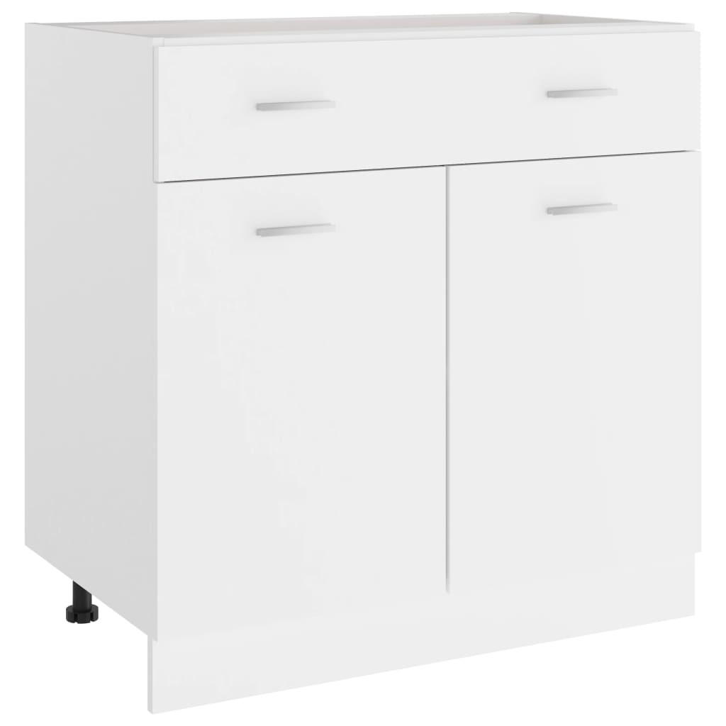 SCHUBUNTERSCHRANK Lyon Weiss 80/46/81,5 Cm Holzwerkstoff - Weiß, Holzwerkstoff (46/81.5/80cm) - vidaXL