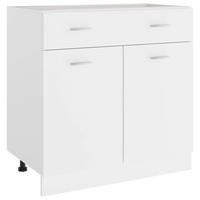 SCHUBUNTERSCHRANK Lyon Weiss 80/46/81,5 Cm Holzwerkstoff - Weiß, Holzwerkstoff (46/81.5/80cm) - vidaXL