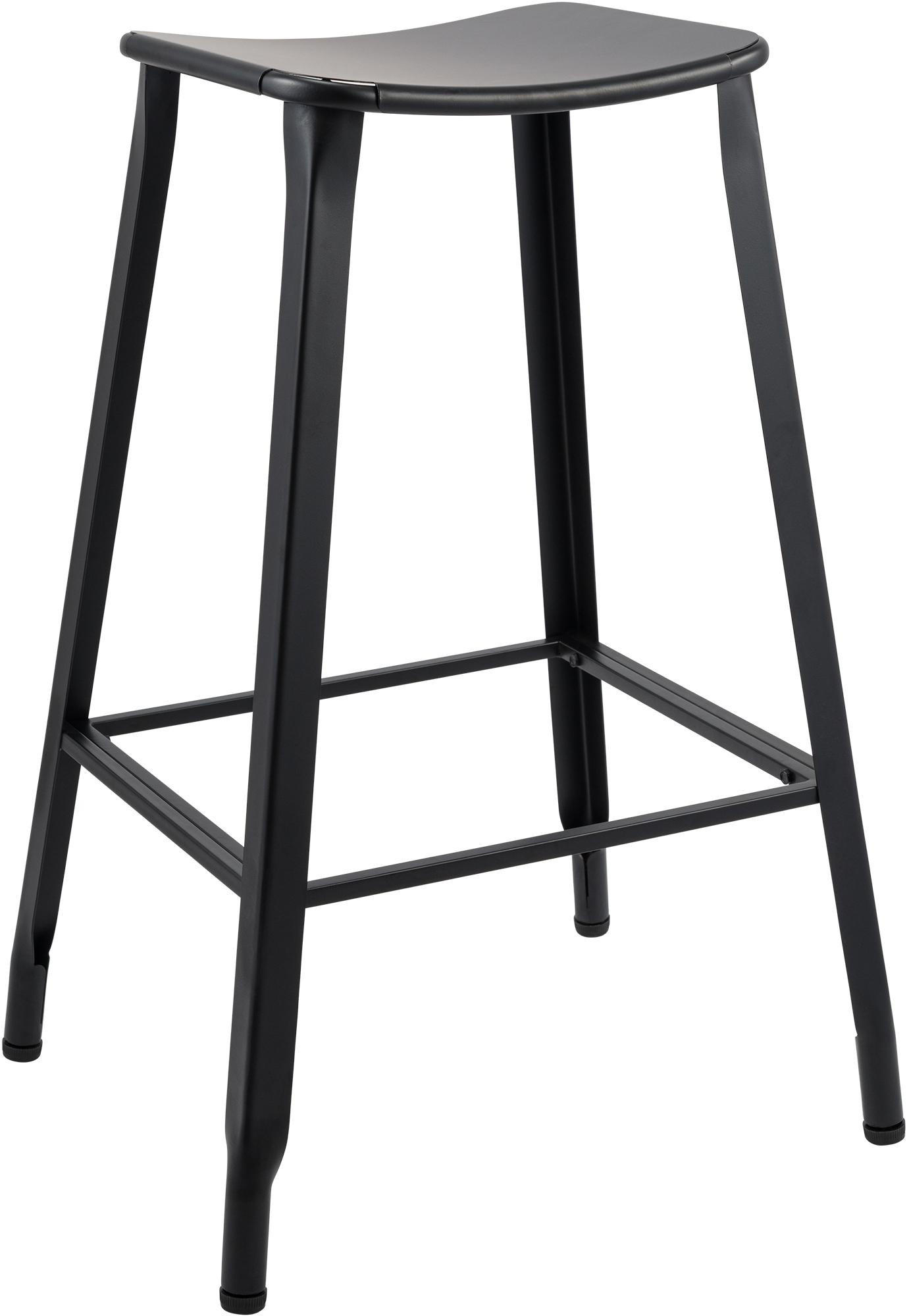 BARHOCKER Metall Schwarz - Schwarz, Metall (51/74/43cm) - CLP