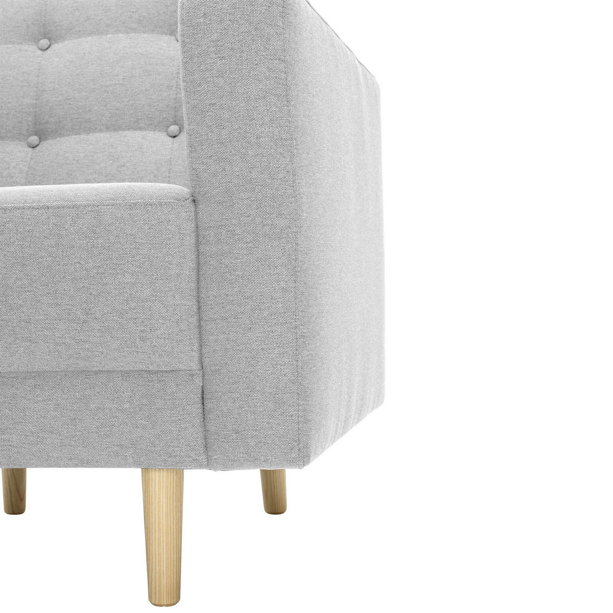 POLSTERSESSEL Kazia Flachgewebe hellgrau - Hellgrau, Kunststoff (75/81/83cm) - 58aufmkessel