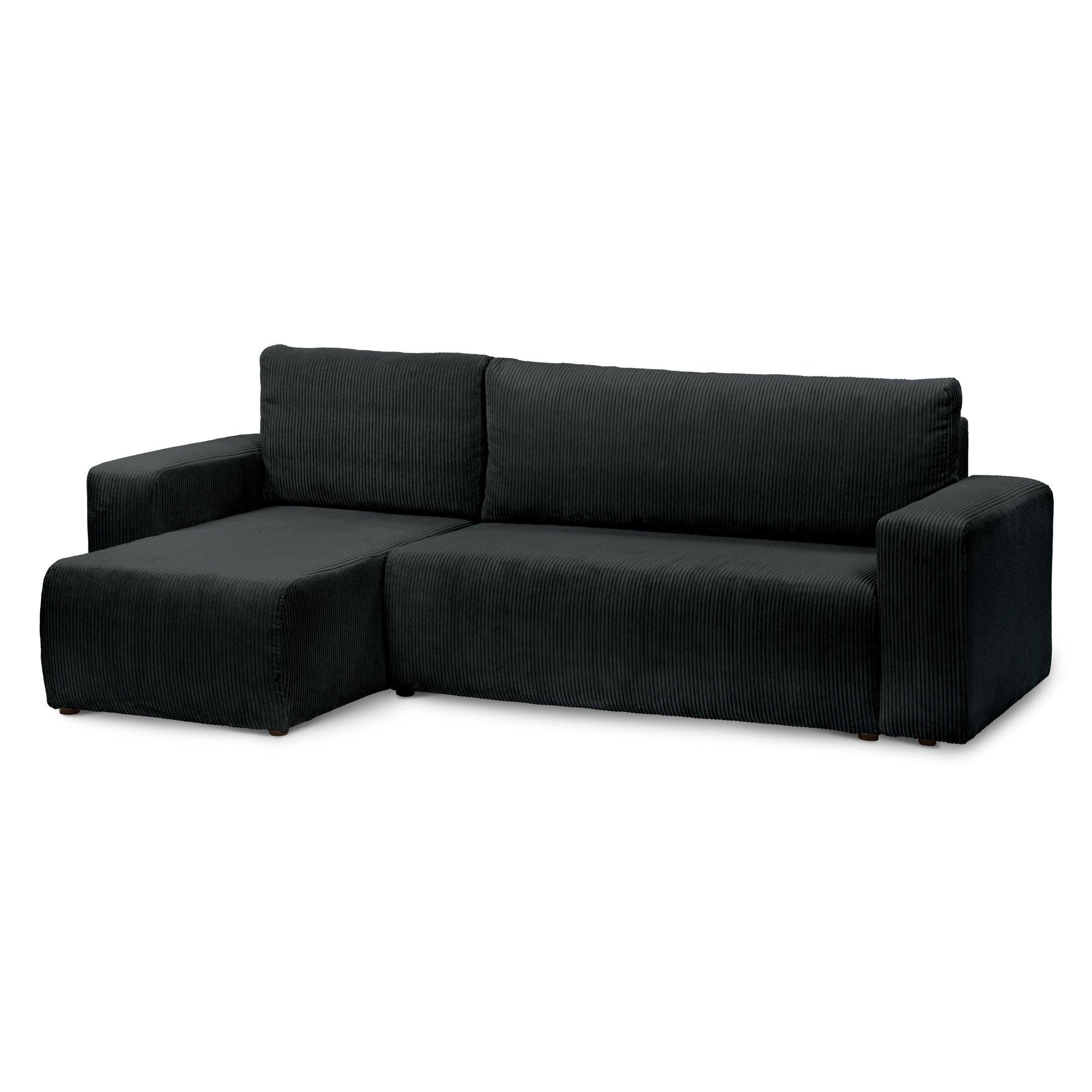 ECKSOFA Kingi Schwarz - Schwarz, Textil (244/142cm)