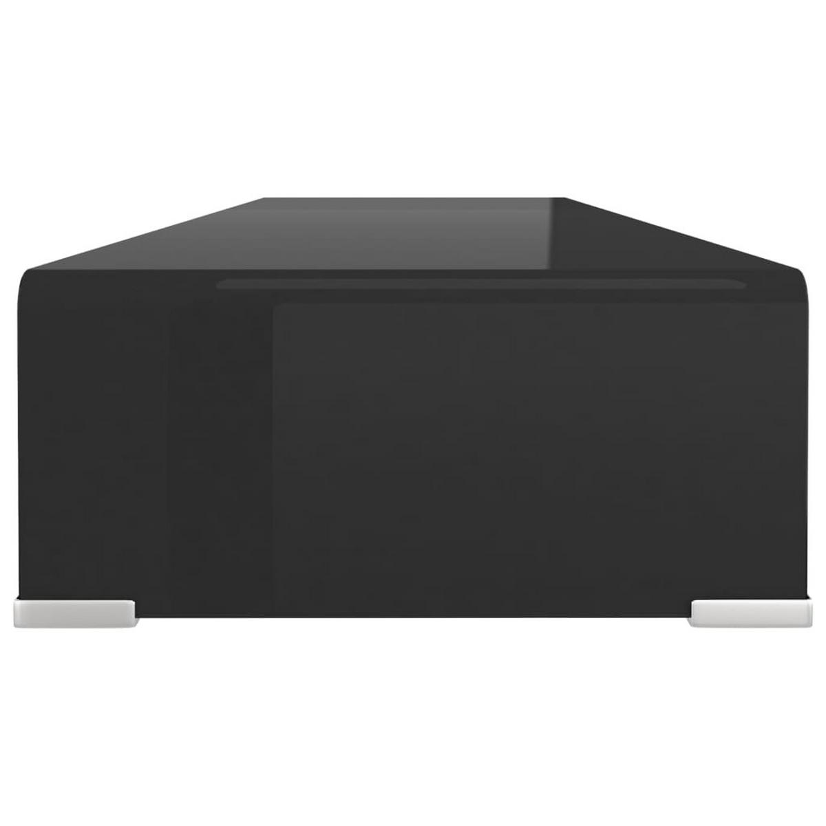TV-TISCH/BILDSCHIRMERHÖHUNG Glas Schwarz 100/30/13 Cm - Schwarz, Glas (100/30/13cm) - vidaXL